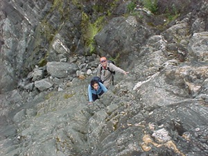 Trail to ice caves in Mendenhall Glacier Juneau Alaska